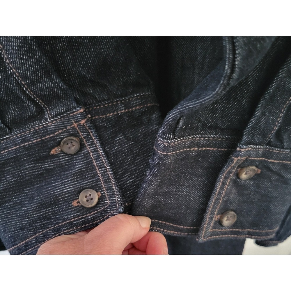 Old Navy Denim Shirt Women 3X Dark Wash New Oversized Long Sleeve Button Up - Picture 7 of 8